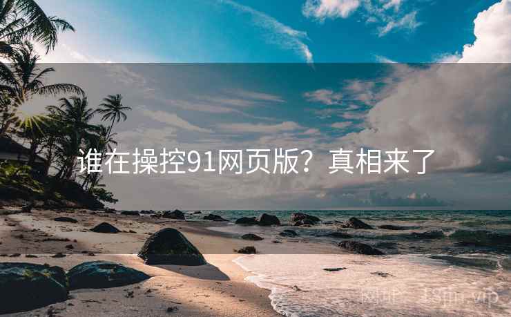 谁在操控91网页版?真相来了